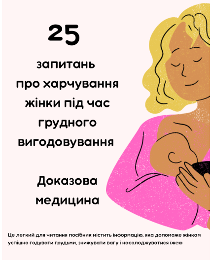 25 запитань та відповідей про харчування жінки під час грудного вигодовування. Доказова медицина.